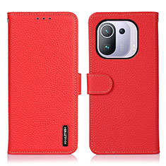 Coque Portefeuille Livre Cuir Etui Clapet B01H pour Xiaomi Mi 11 Pro 5G Rouge