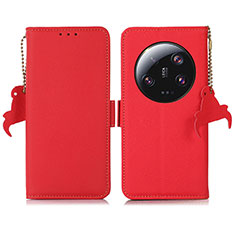 Coque Portefeuille Livre Cuir Etui Clapet B01H pour Xiaomi Mi 13 Ultra 5G Rouge