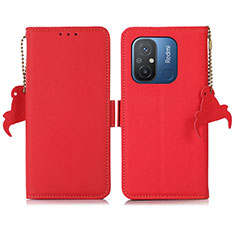 Coque Portefeuille Livre Cuir Etui Clapet B01H pour Xiaomi Poco C55 Rouge