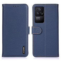 Coque Portefeuille Livre Cuir Etui Clapet B01H pour Xiaomi Poco F4 5G Bleu