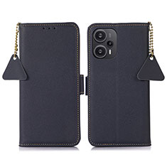 Coque Portefeuille Livre Cuir Etui Clapet B01H pour Xiaomi Poco F5 5G Bleu
