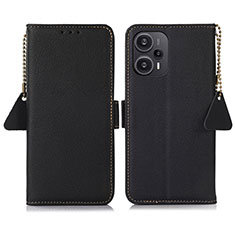 Coque Portefeuille Livre Cuir Etui Clapet B01H pour Xiaomi Poco F5 5G Noir