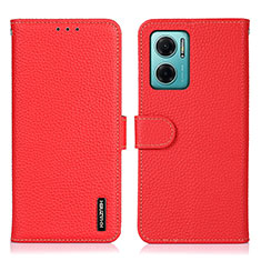 Coque Portefeuille Livre Cuir Etui Clapet B01H pour Xiaomi Redmi 10 5G Rouge