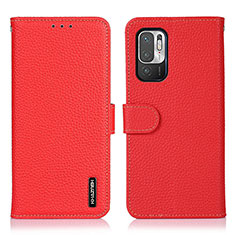 Coque Portefeuille Livre Cuir Etui Clapet B01H pour Xiaomi Redmi Note 10 5G Rouge