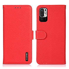 Coque Portefeuille Livre Cuir Etui Clapet B01H pour Xiaomi Redmi Note 10 JE 5G Rouge
