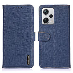 Coque Portefeuille Livre Cuir Etui Clapet B01H pour Xiaomi Redmi Note 12 Explorer Bleu