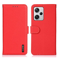 Coque Portefeuille Livre Cuir Etui Clapet B01H pour Xiaomi Redmi Note 12 Explorer Rouge