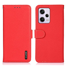 Coque Portefeuille Livre Cuir Etui Clapet B01H pour Xiaomi Redmi Note 12 Pro 5G Rouge
