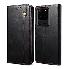 Coque Portefeuille Livre Cuir Etui Clapet B01S pour Samsung Galaxy S20 Ultra 5G Noir