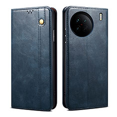Coque Portefeuille Livre Cuir Etui Clapet B01S pour Vivo X90 Pro 5G Bleu