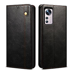 Coque Portefeuille Livre Cuir Etui Clapet B01S pour Xiaomi Mi 12S Pro 5G Noir