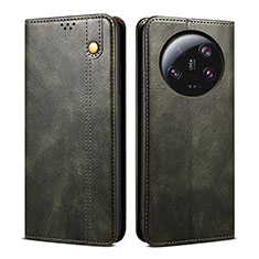Coque Portefeuille Livre Cuir Etui Clapet B01S pour Xiaomi Mi 13 Ultra 5G Vert