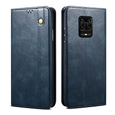 Coque Portefeuille Livre Cuir Etui Clapet B01S pour Xiaomi Redmi Note 10 Lite India Bleu