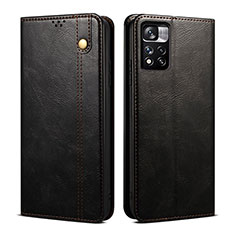 Coque Portefeuille Livre Cuir Etui Clapet B01S pour Xiaomi Redmi Note 11 Pro+ Plus 5G Noir