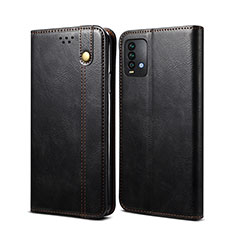Coque Portefeuille Livre Cuir Etui Clapet B01S pour Xiaomi Redmi Note 9 4G Noir