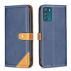 Coque Portefeuille Livre Cuir Etui Clapet B02F pour Motorola Moto G42 Bleu