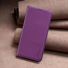 Coque Portefeuille Livre Cuir Etui Clapet B02F pour Nokia C210 Violet