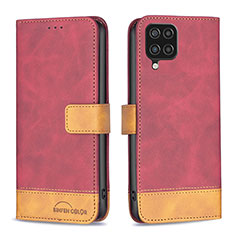 Coque Portefeuille Livre Cuir Etui Clapet B02F pour Samsung Galaxy A12 5G Rouge