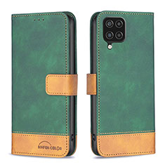 Coque Portefeuille Livre Cuir Etui Clapet B02F pour Samsung Galaxy A12 Nacho Vert