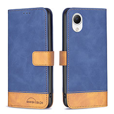 Coque Portefeuille Livre Cuir Etui Clapet B02F pour Samsung Galaxy A23e 5G Bleu
