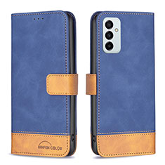 Coque Portefeuille Livre Cuir Etui Clapet B02F pour Samsung Galaxy F23 5G Bleu