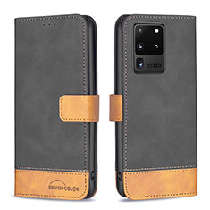 Coque Portefeuille Livre Cuir Etui Clapet B02F pour Samsung Galaxy S20 Ultra Noir