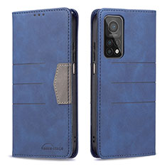 Coque Portefeuille Livre Cuir Etui Clapet B02F pour Xiaomi Mi 10T 5G Bleu