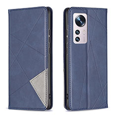 Coque Portefeuille Livre Cuir Etui Clapet B02F pour Xiaomi Mi 12 5G Bleu