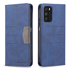 Coque Portefeuille Livre Cuir Etui Clapet B02F pour Xiaomi Poco M3 Bleu