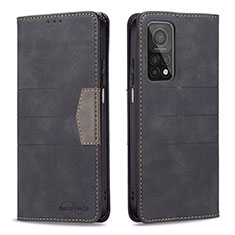 Coque Portefeuille Livre Cuir Etui Clapet B02F pour Xiaomi Redmi K30S 5G Noir