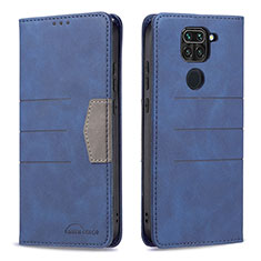 Coque Portefeuille Livre Cuir Etui Clapet B02F pour Xiaomi Redmi Note 9 Bleu