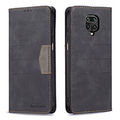 Coque Portefeuille Livre Cuir Etui Clapet B02F pour Xiaomi Redmi Note 9 Pro Max Noir