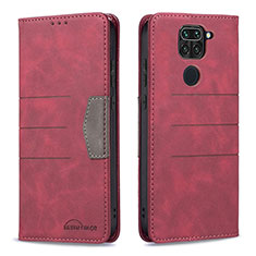 Coque Portefeuille Livre Cuir Etui Clapet B02F pour Xiaomi Redmi Note 9 Rouge