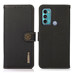 Coque Portefeuille Livre Cuir Etui Clapet B02H pour Motorola Moto G40 Fusion Noir