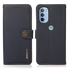 Coque Portefeuille Livre Cuir Etui Clapet B02H pour Motorola Moto G41 Bleu