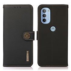 Coque Portefeuille Livre Cuir Etui Clapet B02H pour Motorola Moto G41 Noir