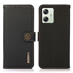Coque Portefeuille Livre Cuir Etui Clapet B02H pour Motorola Moto G54 5G Noir