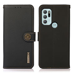 Coque Portefeuille Livre Cuir Etui Clapet B02H pour Motorola Moto G60s Noir