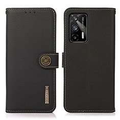 Coque Portefeuille Livre Cuir Etui Clapet B02H pour Realme Q3 Pro 5G Noir