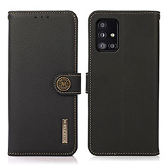 Coque Portefeuille Livre Cuir Etui Clapet B02H pour Samsung Galaxy A51 5G Noir