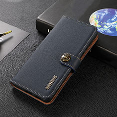 Coque Portefeuille Livre Cuir Etui Clapet B02H pour Xiaomi Mi 12S Ultra 5G Bleu
