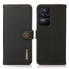 Coque Portefeuille Livre Cuir Etui Clapet B02H pour Xiaomi Redmi K40S 5G Noir