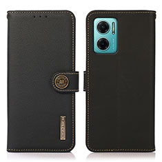 Coque Portefeuille Livre Cuir Etui Clapet B02H pour Xiaomi Redmi Note 11E 5G Noir