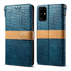 Coque Portefeuille Livre Cuir Etui Clapet B02S pour Samsung Galaxy S20 Plus 5G Bleu