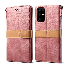 Coque Portefeuille Livre Cuir Etui Clapet B02S pour Samsung Galaxy S20 Plus 5G Or Rose