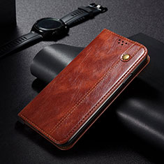 Coque Portefeuille Livre Cuir Etui Clapet B02S pour Xiaomi Redmi Note 10 5G Marron