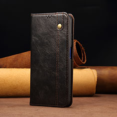Coque Portefeuille Livre Cuir Etui Clapet B02S pour Xiaomi Redmi Note 10 Lite India Noir