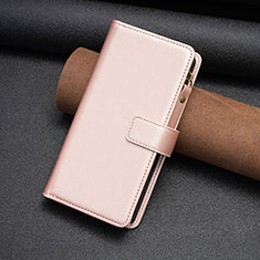 Coque Portefeuille Livre Cuir Etui Clapet B03F pour Nokia C210 Or Rose