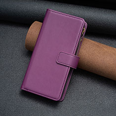 Coque Portefeuille Livre Cuir Etui Clapet B03F pour Nokia C210 Violet