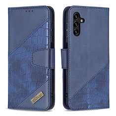 Coque Portefeuille Livre Cuir Etui Clapet B03F pour Samsung Galaxy A04s Bleu
